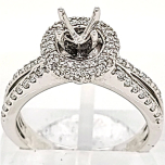 18 Karat White Gold Engagement Ring | Round Diamonds 0.70cts