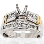14 Karat Two-Tone Wedding Set 6gr 