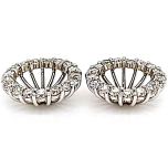 14 Karat White Gold Pair Earring Jackets 9.5mm 2.6gr