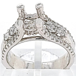 14 Karat White Gold Engagement Ring 6.31gr