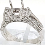 18 Karat White Gold Engagement Ring | Round Diamonds 0.47cts