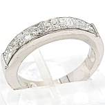 18 Karat White Gold Band 6.86gr