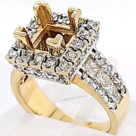 14 Karat White Gold Engagement Rings 7.8gr