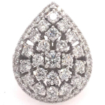 14 Karat White Gold Ring 6.7gr