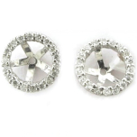 Beautiful 14 Karat White Gold Pair Earring Jackets