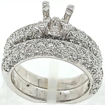 14 Karat White Gold Wedding Set 10.3gr