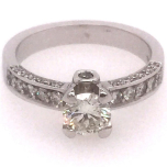 Engagement Ring: 14 Karat White Gold Engagement Ring 5.13gr