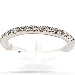 14 Karat White Gold Band 1.6gr with Shared Prongs