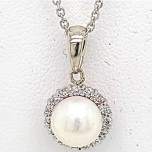 14 Karat White Gold Pendant 0.50cts