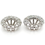 14 Karat White Gold Pair Earring Jackets 0.80gr