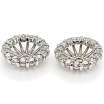 14 Karat White Gold Pair Ear Jackets 1.1gr