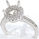 14 Karat White Gold Engagement Ring 4.5gr