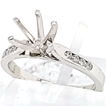 14 Karat White Gold Wedding Set 4gr