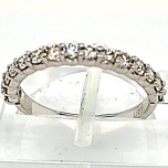 14 Karat White Gold Band with Shared Prongs 2.4gr