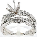 14 Karat White Gold Wedding Set 5.24gr