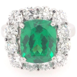 Tsavorite Ring: 14 Karat White Gold Ring