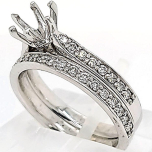 14 Karat White Gold Wedding Set 6.6gr