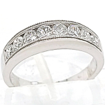14 Karat White Gold Band 4.66gr
