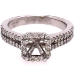 Engagement Ring: White Gold Engagement Ring 4.1gr