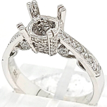 18 Karat White Gold Engagement Ring | Round Diamonds 0.36cts