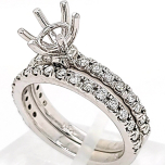 14 Karat White Gold Wedding Set 6.67gr