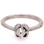 14 Karat White Gold Ring | Center Diamond 0.31cts