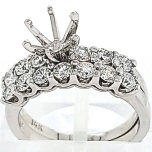 14 Karat White Gold Wedding Set 5.4gr