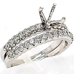 14 Karat Rose Gold Wedding Set 8.8gr