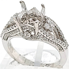 18 Karat White Gold Ring | Round Diamonds 0.52cts