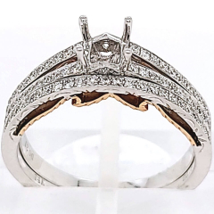 14 Karat White Gold Wedding Set | Round Diamonds 0.50cts