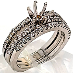 14 Karat White Gold Wedding Set 7.03gr