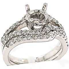 14 Karat White Gold Wedding Set 7.07gr