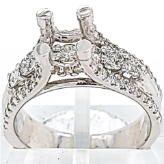 14 Karat White Gold Engagement Ring 6.31gr