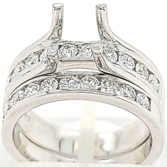 14 Karat White Gold Wedding Set 9.2gr