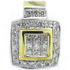 18 Karat Yellow Gold Pendant 0.75 carats