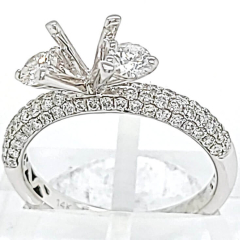14 Karat White Gold Engagement Ring | Round Diamonds 1.91cts