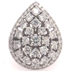 14 Karat White Gold Ring 6.7gr