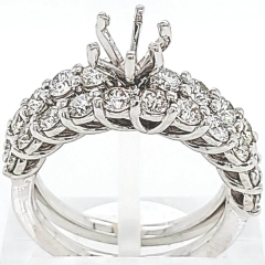 14 Karat White Gold Wedding Set 5.9gr