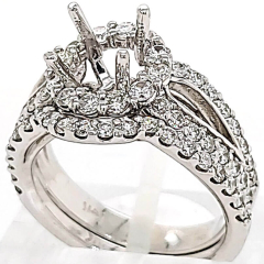 14 Karat White Gold Wedding Set 8.27gr