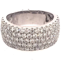 14 Karat White Gold Band 7.7gr