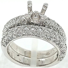 14 Karat White Gold Wedding Set 10.3gr