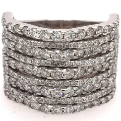 14 Karat White Gold Band 13.2gr