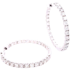 White Gold Hoop Earrings: 14 Karat White Gold Hoop Earrings 