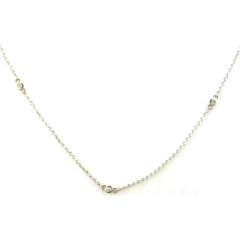 White Gold Necklace: 14 Karat White Gold Necklace 2.09g