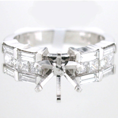 14 Karat White Gold Engagement Ring 1.21 carats