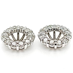 14 Karat White Gold Pair Earring Jackets 0.80gr