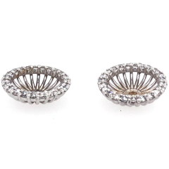 14 Karat White Gold Pair Earring Jackets 1.4gr