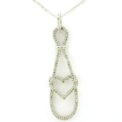 White Gold Necklace: 14 Karat White Gold Necklace