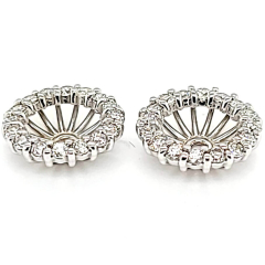 14 Karat White Gold Pair Earring Jackets 1.2gr