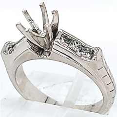 White Gold Ring 5.32gr | 6 Princess Cut Diamonds 0.29cts